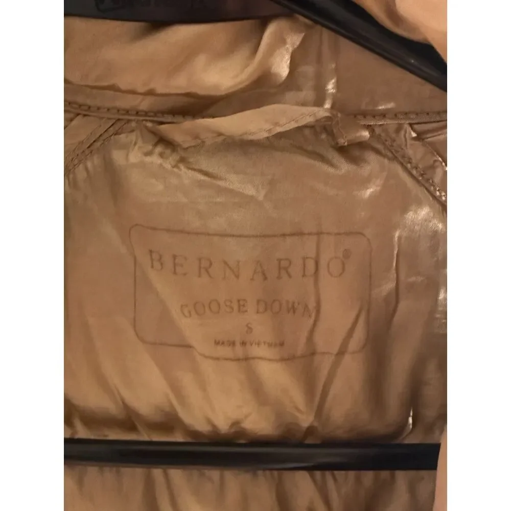 Bernardo Women’s Small Bronze Brown Goose Down Puffer Vest Metallic